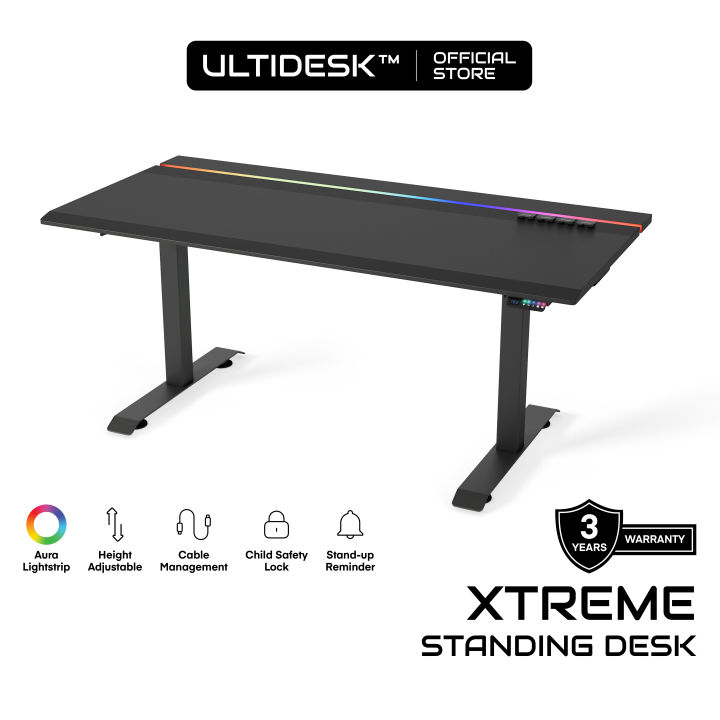 ULTIDESK™ Xtreme Standing Desk | Integrated RGB Lightstrip | Ultra ...