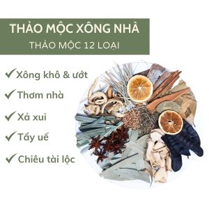 Thảo Mộc Xông Nhà Cho Bé 12 Vị 100g – Đốt Phong Long Xả Vía Hỗ Trợ Bé Ngủ Ngon