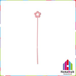 HB Reusable Silicone Straw Cleaner Brush Straw Cleaning Brush Extra Long Straw Brush