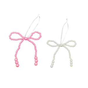 6Pcs nơ thắt giáng sinh Trang Trí Nhựa Ngọc Trai Tôn Tạo Kỳ Nghỉ Bowknot Cho Vòng Hoa Hiển Thị Và đồ trang trí đám cưới