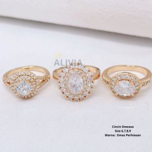 Cincin Wanita Aksesoris Fashion Awet Tahan Lama Anti Karat Cocok Untuk Harian G3-C7