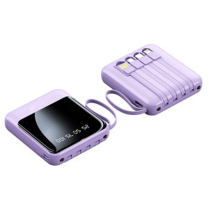 2025 10000mAh Powerbank Mini 20W With Kabel Fast Charging Lightning & Type C For Iphone/Android Mudah bepergian dan dibawa