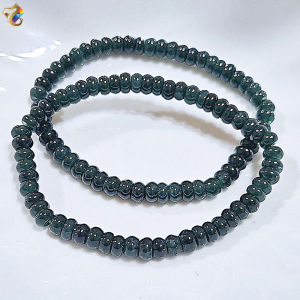 Premium Grade Blue Water Jadeite A-Grade Abacus Rondelle Bracelet