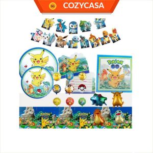【COZYCASA】Pokemon Party Supplies / Pokemon Theme Party Decoration / Event Kit / Birthday Ornament