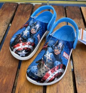 Crocs LiteRide Clog Printed For Kids - รองเท้าเด็กชาย มีหลาย Captain & Ironman สวยมาก