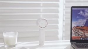 JisulifeFan Portable Handheld Rechargeable Leafless Electric Fan 3 Speeds Desk Cooling Fan Suitable For Summer Outdoor Students