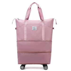 DDR1493 Tas Travel Jumbo Motif 3 Tingkat dengan Roda Duffel Bag Lipat Kapasitas Ekstra Tas Serbaguna Ukuran Besar