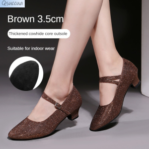 Latin Dance Shoes Women Adult Modern Dance Shoes Dance Shoes Square Dance Shoes Low and Medium Heel Social Dance Shoes Soft soled Shoes