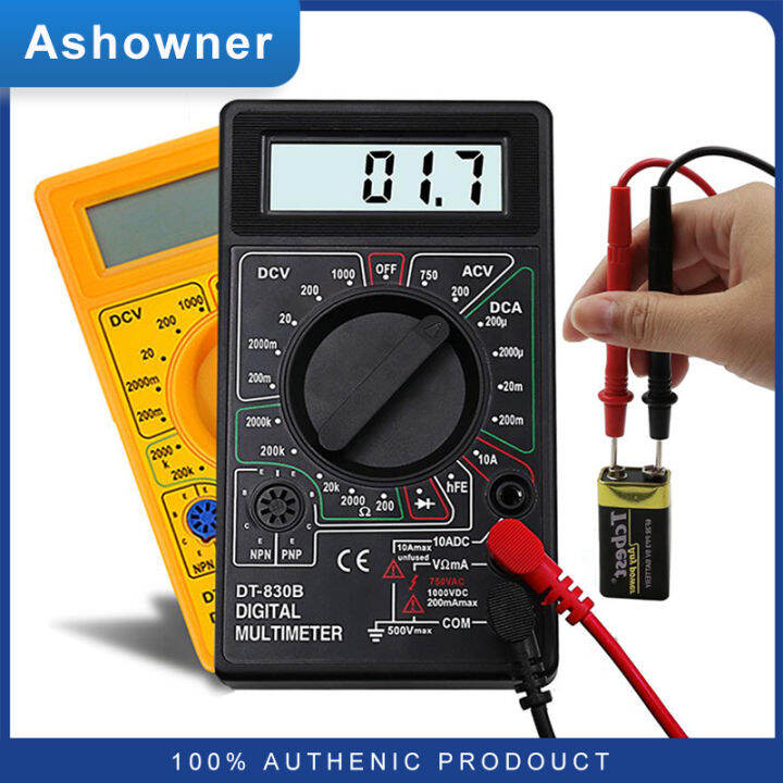 DT830B LCD Digital Multimeter Portable AC/DC Voltmeter Ammeter Ohm ...