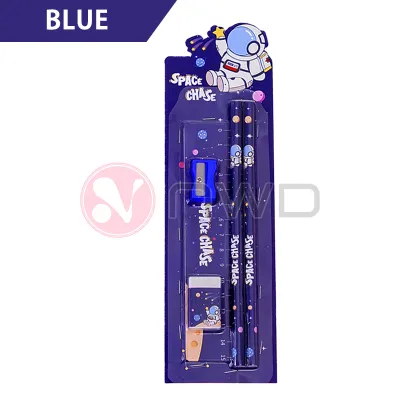 《 𝗪𝗜𝗗𝗘 𝗨𝗦𝗘 》5 In 1 Stationery Set Pencil Ruler Eraser Kids Children Student School Reward Gift Doorgift Alat Tulis 文具套装