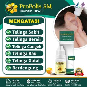 Obat Tetes Telinga Berair dan Bau Obat Curek Untuk Anak dan Dewasa Obat Conge Obat Infeksi Telinga Obat Telinga Bernanah Telinga Berdengung / Kuping Berdenging  Dengan Brazil Propolis Sm Asli