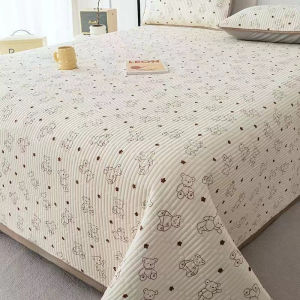 ผ้าคลุมเตียง วัสดุผ้าฝ้ายบริสุทธิ์ หลากหลายลายดอกไม้ สากลในทุกฤดูกาล ขนาด 6.5 ฟุต ระบายอากาศได้ดีและกระจายความร้อน เรียบเนียนและเป็นมิตรกับผิว และดูแลง่าย