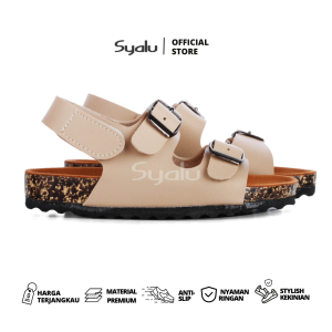 Syalu Sandal Anak Kasual Ringan Model Gesper Usia 1 2 Tahun Warna Cream CHT4