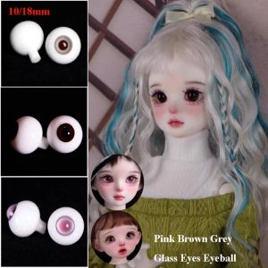 YUDESHUI 10/18mm Mắt thủy tinh Hồng Nâu Xám Dễ thương 1/4 Mắt Iris Nhỏ Chất lượng cao Đồ thủ công làm búp bê tự làm Dành cho búp bê BJD 1/6