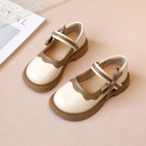 Giày Da Bé Gái Công Chúa XHXL-397 Nút Dính Đế Cao Su Chống Trượt Size 23-36