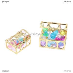 [COD] yixiayun 1 Set Child DIY Accessories Box Treasure Kids Toys Acrylic Colorful Gems Plastic Large Jewels