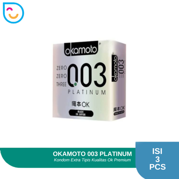 Kondom Okamoto Platinum 003 ISI 3 Pcs - Exstra Tipis Dan Halus