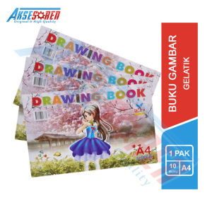 Buku Gambar A4 Gelatik [1 Buku/8 Lembar] / Gelatik Drawing Book / Buku Gambar 1 Pcs Murah / Perlengkapan Menggambar Kaligrafi