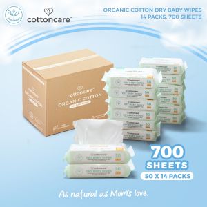 Cottoncare™ (700 pcs) Organic Cotton Dry Cleansing Baby  Premium Fresh Central Make Up