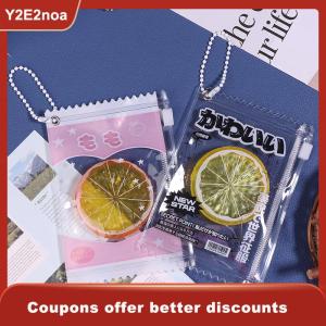 【Y2E2noa】 1Pc Cute Transparent Candy Bag Props Badge Storage Display Bag Pendant Protective Card Sleeves Holder Bag