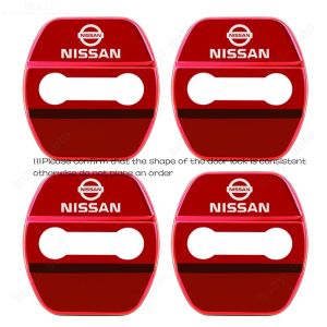 4pcs Nissan Stainless Steel Car Door Lock Cover for Kicks Navara Versa Np300 Sentra Versa March Nv350 Caravan X-trail Almera Accessories