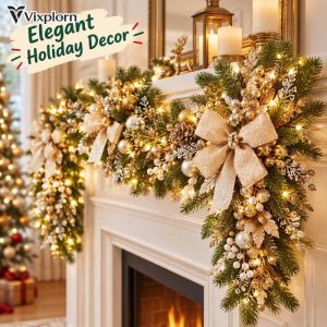 Christmas Swag Garland Artificial Red Berries Color Balls Realistic Fine Craft Xmas Home Door Wall Party Decor