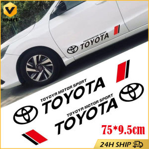 1Pairs Suitable for TOYOTA Side Stickers Creative Personality Pedal Modification Stickers Waterproof Decorative DecalsYaris Tamaraw FX FJ Cruiser Prado