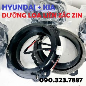 Hyundai – Kia: Đế đệm loa / Dưỡng loa cánh loại tròn cho dòng xe Hyundai - Kia liền giắc zin - loại dày hàng đẹp. 02 cái