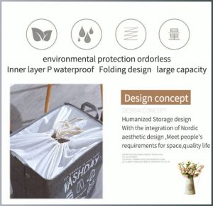 Dustproof Laundry Sorting and Storage Box  Foldable and Durable Fabric Hamper