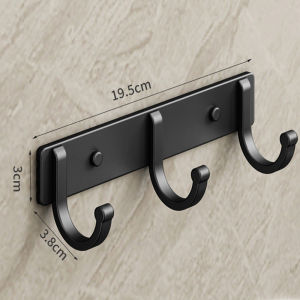 Thickened Solid Hook Wall Hook Door Hook Aluminum Alloy Non Perforated Strong Adhesive Wall Hook Suitable for Kitchen Bathroom