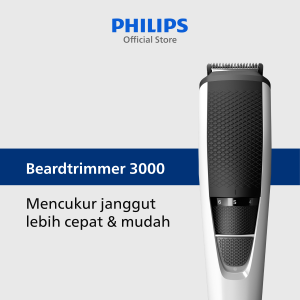 Philips | Trimmer 3000 | Alat Cukur Trimmer Electric Kumis dan Jenggot Pria | Untuk Tampilan Rapi | BT3206/14
