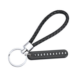 Car Keychain Anti-lost Phone Number Ornaments Diy Anti-drop Key Chain