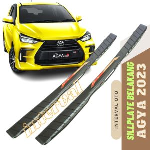 Sillplate Belakang Pijakan Kaki Mobil Agya 2023 Sill Plate Hitam