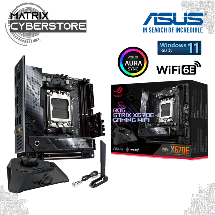 ASUS ROG Strix X670E-I Gaming WiFi AMD Ryzen™ AM5 ITX motherboard - ROG ...