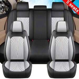 Toyota Special Car Leather Seat CoversWaterproof Car Seat Protector Automotive Seat Covers Full Set Fit Vios Hilux Corolla Raize Camry Yaris Innova Rav4