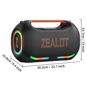 ZEALOT ZE41 300W Subwoofer High Power 48000mAh Battery OTG Live Recording RGB Colorful Lights Outdoor Portable Speaker