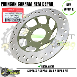 Paket 2 item kev piringan Cakram Depan supra x + Kampas Rem depan Supra fit / Supra x lama