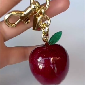 Fashion Apples Car Accessory Stylish Key Holder Easy Clip Designs for Decorating Purses and Keys Perfect Women Present