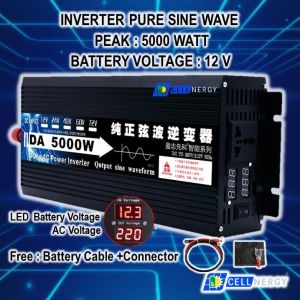 อินเวอร์เตอร์ เพียวซายเวฟ 5000w 12v/24v CJ Inverter pure sine wave สำหรับงานโซล่าเซลล์ เครื่องแปลงไฟฟ้า