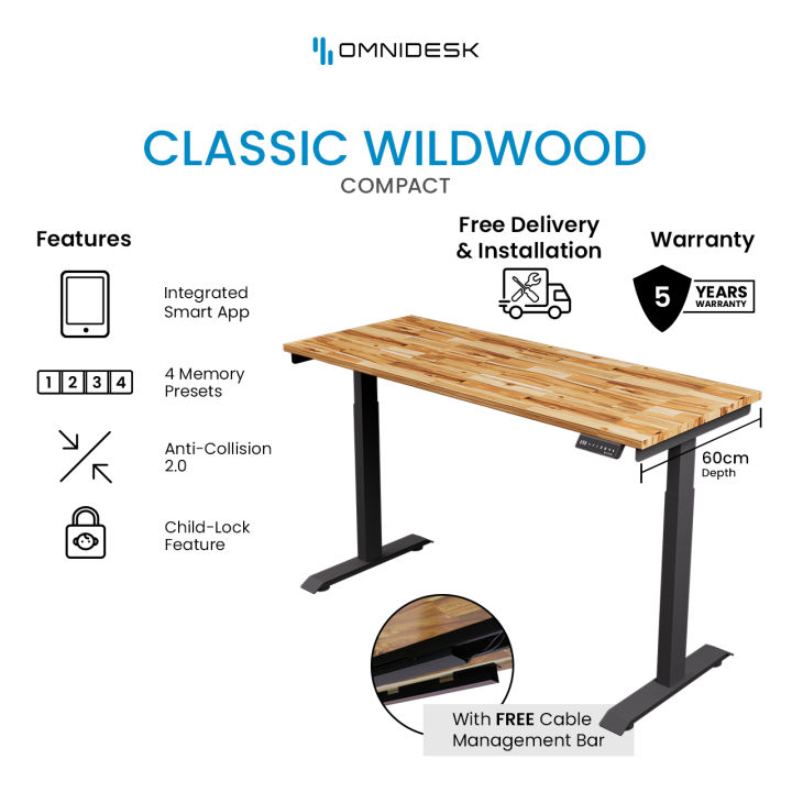 Omnidesk™ Classic Wildwood Compact (60cm Width) - The Essential ...