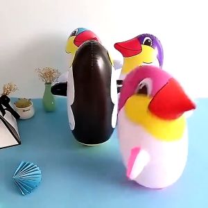 DD Penguin Bath Inflatable PVC Toys Beach Swimming Pool Kids Toys Outdoor Toys for Childrens Party Decorations 36cm 70cm