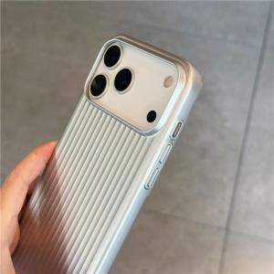 Electroplated 3D Stripes Pattern for Magsafe Case For iPhone 17 17Pro 16 15 Pro Max Matte Shockproof Hard PC Cover Capa