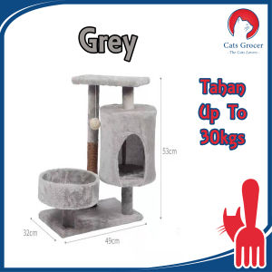 Solid Wood Cat tree Cat Condo Climbing Frame Large Sisal Scratch Board Cat House Can Tahan 30kg
