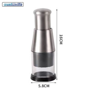 JustLiving Pressed Garlic Chopper Mini Multifunctional Stainless Steel Manual Garlic Press Masher - Easy To Use Garlic Press Minced Garlic Blender Hand Food Chopper Vegetable Cutter