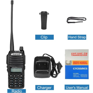 2Unit HT Handy Talky Baofeng UV-82 Walkie Talkie 8W Long Range Two Way Radio Dual Band Handheld Amateur Radio Mobile VHF UHF 128 Channels Transceive 20KM