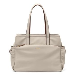 【IN STOCK】Solid Color Womens Handbag Waterproof Large Capacity Shoulder Bucket Bags Trendy Multi-Layer Canvas Bag for Women