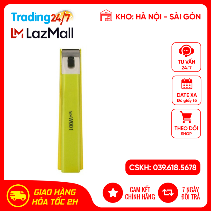 Bấm móng tay thân nhựa KAI (màu xanh lá, cỡ trung) Nội địa Nhật Bản ...