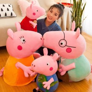 TRADER 25/40ซม. ค่ะ ตุ๊กตา Peppa Pig โยนหมอน นุ่มนุ่มๆ ครอบครัวหมูจอร์จ น่ารักน่ารักๆ การ์ตูนลายการ์ตูน ตัวการ์ตูนจอร์จ ของขวัญวันเกิดเด็ก