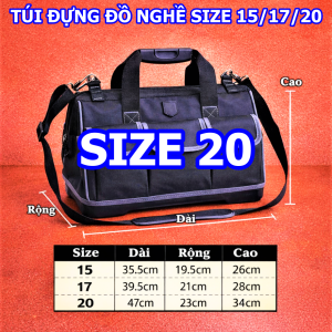 Túi xách đồ nghề đa năng kích thước lớn nhiều ngăn chống va đập bền bỉ tối ưu không gian chứa