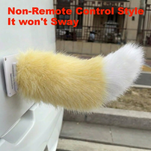 【Ready Stock&COD】DIVATEN Fluffy Remote Control Electric Bicycle Tail Rechargeable Colorful Lights Motorcycle Tail Ornament Cute Realistic Car Wagging Moving Tail All Vehicles